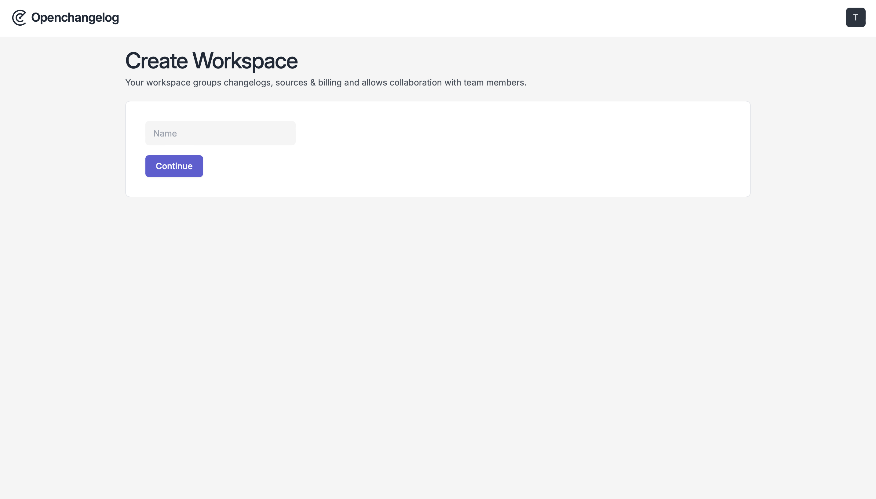 create workspace form