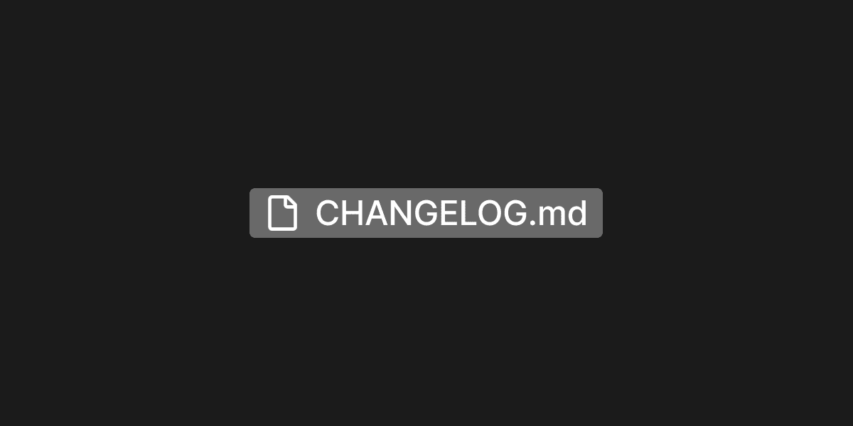 CHANGELOG.md file on dark background